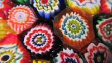 Load image into Gallery viewer, Vintage Made in Murano Label Close Pack Paperweight Millefiori Canes
