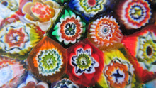 Load image into Gallery viewer, Vintage Made in Murano Label Close Pack Paperweight Millefiori Canes
