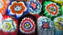 Load image into Gallery viewer, Vintage Made in Murano Label Close Pack Paperweight Millefiori Canes
