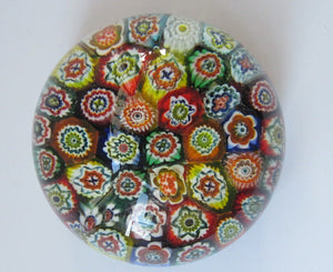 Vintage Made in Murano Label Close Pack Paperweight Millefiori Canes