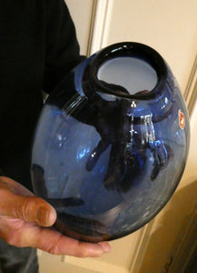 Large 1960s Per Lutken Soap Bubble Holmegaard Glass Vase 10 inches