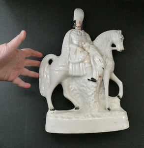 1860s Staffordshire Kilted Scotsman or Highlander on Horseback 