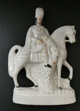 Load image into Gallery viewer, 1860s Staffordshire Kilted Scotsman or Highlander on Horseback 
