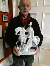 Load image into Gallery viewer, 1860s Staffordshire Figurine of Colonel Peard on Horseback
