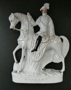 1860s Staffordshire Figurine of Colonel Peard on Horseback