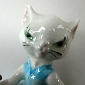 1960s Goebel Comical Lady Cat with Umbrella Designed by Albert Staehle