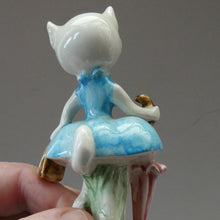 Load image into Gallery viewer, 1960s Goebel Comical Lady Cat with Umbrella Designed by Albert Staehle
