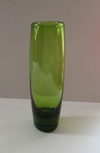 1960s Danish Holmegaard May Green Glass Vase Per Lutken Signed