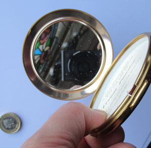 Vintage Boots the Chemist Black Enamel Pressed Powder Compact