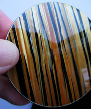 Load image into Gallery viewer, 1960s Melissa Tiger Stripe Vintage Pressed Face Powder Compact

