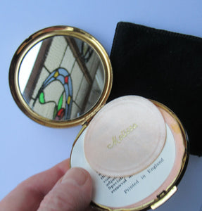 1960s Melissa Tiger Stripe Vintage Pressed Face Powder Compact