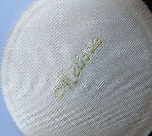1960s Melissa Tiger Stripe Vintage Pressed Face Powder Compact