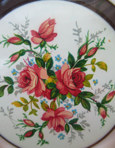 Boots the Chemist Vintage Powder Compact Roses Pattern