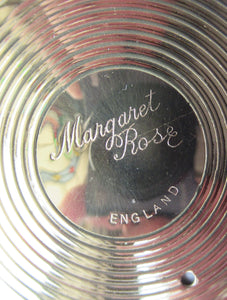 1960s Vintage Powder Compact Margaret Rose Red Enamel