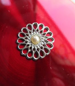 1960s Vintage Powder Compact Margaret Rose Red Enamel