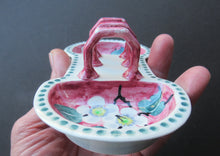Load image into Gallery viewer, 1920s Mak Merry Makmerry White Prunus Flower Toast Rack. Scottish Pottery
