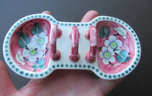 Load image into Gallery viewer, 1920s Mak Merry Makmerry White Prunus Flower Toast Rack. Scottish Pottery
