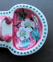Load image into Gallery viewer, 1920s Mak Merry Makmerry White Prunus Flower Toast Rack. Scottish Pottery
