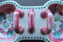 Load image into Gallery viewer, 1920s Mak Merry Makmerry White Prunus Flower Toast Rack. Scottish Pottery

