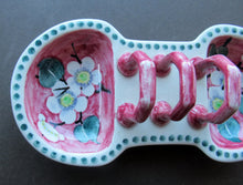 Load image into Gallery viewer, 1920s Mak Merry Makmerry White Prunus Flower Toast Rack. Scottish Pottery
