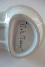 Load image into Gallery viewer, 1920s Mak Merry Makmerry White Prunus Flower Toast Rack. Scottish Pottery
