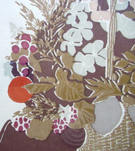 Load image into Gallery viewer, Bel Cowie 1975 Artist&#39;s Proof Screenprint. Flowers and Scottish Paperweights. Entitled Enclosed
