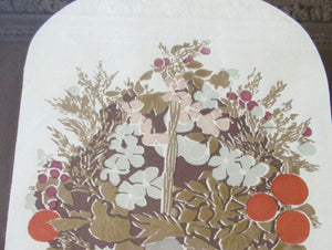 Bel Cowie 1975 Artist's Proof Screenprint. Flowers and Scottish Paperweights. Entitled Enclosed