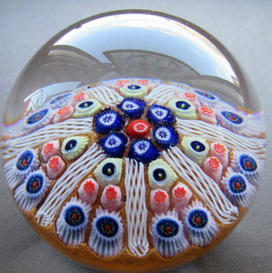 1950s Scottish Glass Paperweight Vasart Millefiori