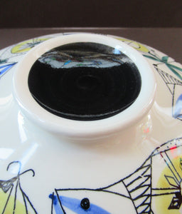 Stavangerflint Norwegian Lidded Serving Dish Bamboo Bambus by Inger Waage