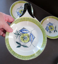 Load image into Gallery viewer, NORWEGIAN Flamingo Open Serving Dish / Skillet with Abstract Fish Design. Bamboo Pattern (Bambus) Designed by Inger Waage
