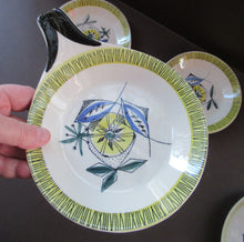 Load image into Gallery viewer, NORWEGIAN Flamingo Open Serving Dish / Skillet with Abstract Fish Design. Bamboo Pattern (Bambus) Designed by Inger Waage
