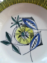 Load image into Gallery viewer, NORWEGIAN Flamingo Open Serving Dish / Skillet with Abstract Fish Design. Bamboo Pattern (Bambus) Designed by Inger Waage
