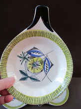Load image into Gallery viewer, NORWEGIAN Flamingo Open Serving Dish / Skillet with Abstract Fish Design. Bamboo Pattern (Bambus) Designed by Inger Waage
