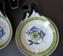 Load image into Gallery viewer, NORWEGIAN Flamingo Open Serving Dish / Skillet with Abstract Fish Design. Bamboo Pattern (Bambus) Designed by Inger Waage
