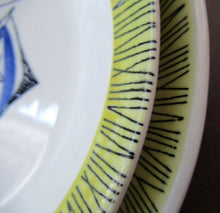 Load image into Gallery viewer, NORWEGIAN Flamingo Open Serving Dish / Skillet with Abstract Fish Design. Bamboo Pattern (Bambus) Designed by Inger Waage

