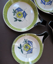 Load image into Gallery viewer, NORWEGIAN Flamingo Open Serving Dish / Skillet with Abstract Fish Design. Bamboo Pattern (Bambus) Designed by Inger Waage
