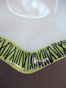 Norwegian Stavangerflint Handled Serving Bowl Square Shape by Inger Waage