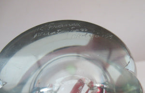 Kaj Franck Usva Glass Vase Made in Finland Dated 1959 Vintage 1950s Glass