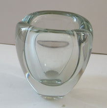 Load image into Gallery viewer, Kaj Franck Usva Glass Vase Made in Finland Dated 1959 Vintage 1950s Glass
