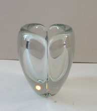 Load image into Gallery viewer, Vintage Scandinavian Glass Usva Vase. Made in Finland. Designed by Kaj Franck for Nuutajarvi Notsjo. Signed &amp; Dated 1959
