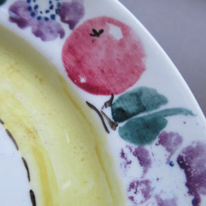 1930s Scottish Art Pottery Hand Painted Plate Bough or Mak Merry