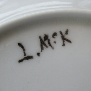 1930s Scottish Art Pottery Hand Painted Plate Bough or Mak Merry
