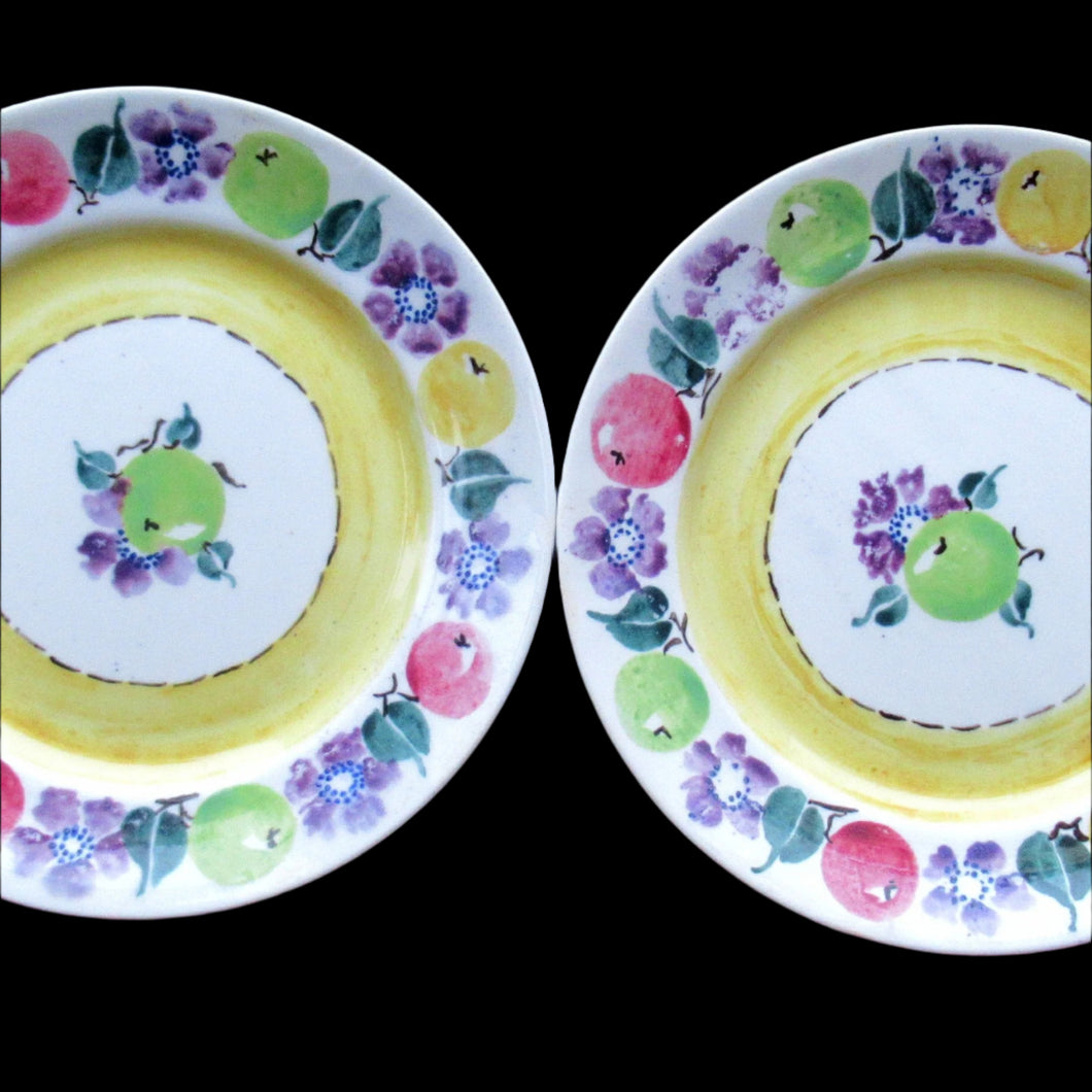 1930s Scottish Art Pottery Hand Painted Plate Bough or Mak Merry