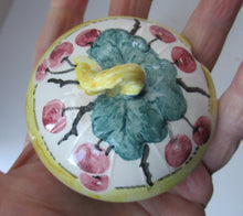 Load image into Gallery viewer, Antique Scottish Pottery. 1920s MakMerry Mak Merry Jam Pot. Cherry Pattern
