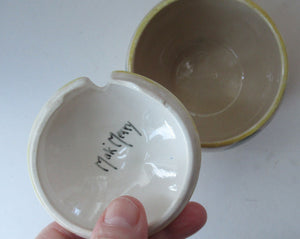 Antique Scottish Pottery. 1920s MakMerry Mak Merry Jam Pot. Cherry Pattern