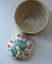 Load image into Gallery viewer, Antique Scottish Pottery. 1920s MakMerry Mak Merry Jam Pot. Cherry Pattern
