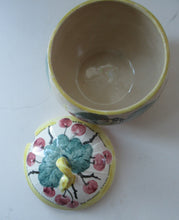 Load image into Gallery viewer, Antique Scottish Pottery. 1920s MakMerry Mak Merry Jam Pot. Cherry Pattern

