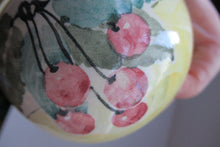 Load image into Gallery viewer, Antique Scottish Pottery. 1920s MakMerry Mak Merry Jam Pot. Cherry Pattern
