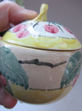 Load image into Gallery viewer, Antique Scottish Pottery. 1920s MakMerry Mak Merry Jam Pot. Cherry Pattern
