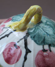 Load image into Gallery viewer, Antique Scottish Pottery. 1920s MakMerry Mak Merry Jam Pot. Cherry Pattern
